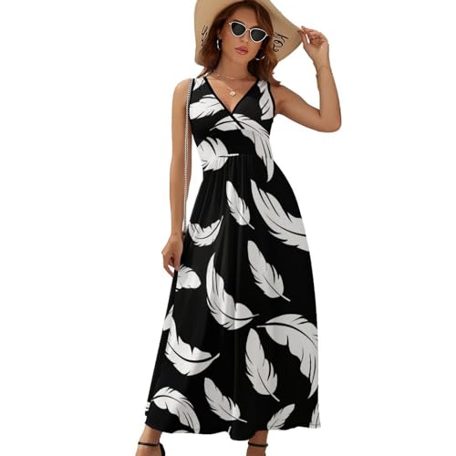 Robe longue d'été sans manches fluide pour masquer les complexes