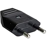 Solera 6118N - Clavija bipolar 10A 250V~.Espigas de Ø 4mm. Material termoplástico color negro.