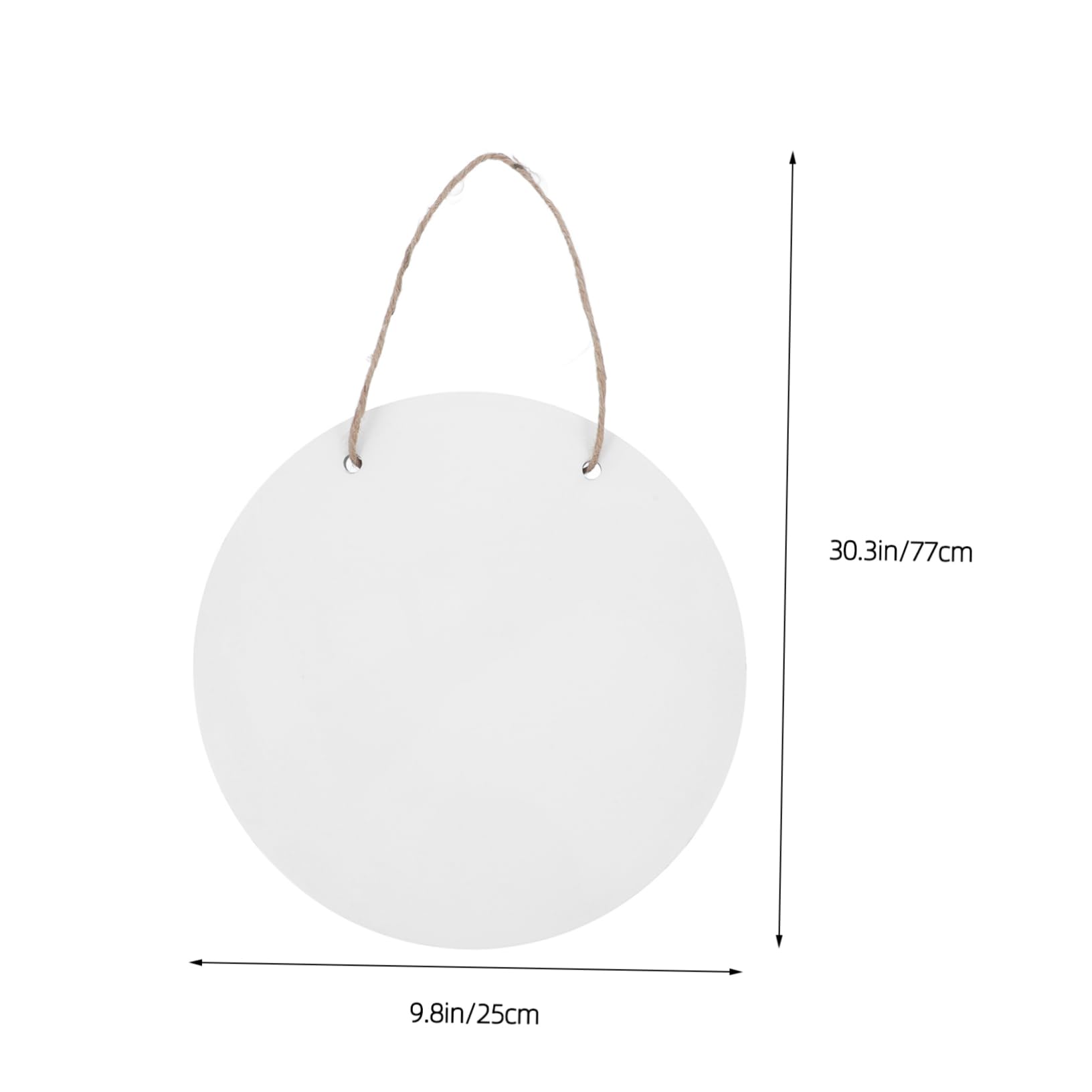QUMIIRITY 10 Inch Circle Sublimation Blank Door Hanger Diy Decorative Wall Sign Rustic Farmhouse Decor Easy Hang Rope Included