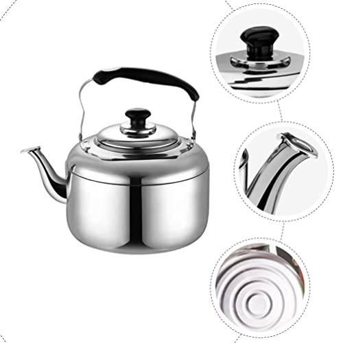 Yarnow Stainless Steel Tea Kettle, Stove Top Whistling Tea Kettle, Tea Pot For Stovetop, Ergonomic Handle (1 Quart, Silver) #TOP5