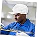 HAWILLOSCH Breathable Anti-Static Working Cap for Men and Women Lightweight Mesh Design for Electronics and Food Industries Secure Protection Hat White
