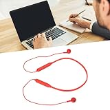 Słuchawki sportowe, głęboki bas 150 mAh Bateria z redukcją szumów IPX7 Wodoodporna kontrola przycisków Bezprzewodowy zestaw słuchawkowy z pałąkiem na kark do biegania(czerwony)