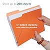100 Blue Summit Supplies Orange File Folders Letter Size 1/3 Cut 100 Pack - Durable 11pt Two-Tone Paper, Orange Folders Bulk, Orange Manila Folders for Office and School #2