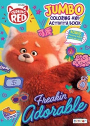 Turning Red ''Freakin Adorable'' Coloring and Activity Book with Memory Match Game on Back - 64 Pages