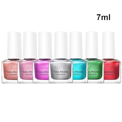 Esmalte de uñas efecto espejo brillante y colorido de secado rápido 6