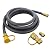 BISupply Natural Gas Grill Hose, 12ft - Flexible Gas Line Quick Connect Gas Hose 3/8in Female Flare to 1/2in Male Flare