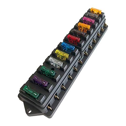 Aiqeer 12 Way Car Blade Fuse Holder Cover