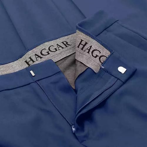 Haggar Men’s Performance Straight Fit 365 Flex Dress Pants (US, Waist Inseam, 32, 30, Regular, Regular, Blue)4