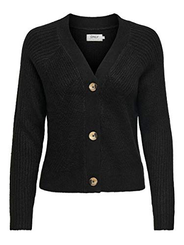 Preisvergleich Produktbild ONLY Female Strickjacke Knopfdetail SBlack