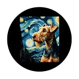 Zoom IMG-2 airedale terrier cane notte stellata