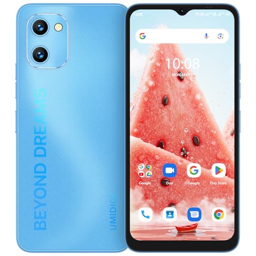 UMIDIGI Cell Phone G1 Dual Sim 4G LTE Global Unlocked Phone, Unisoc T610 up to 1.8GHz, 3+32GB 256G Expandable, 6.52' HD+, 5150mAh, 8MP+5MP+2MP, GPS