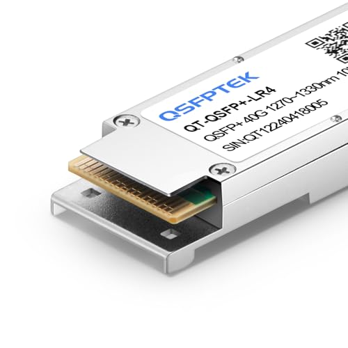 Image of QSFPTEK 40G QSFP+ Module LC Single-Mode Transceiver 40GBASE-LR4 for Cisco QSFP-40G-LR4, 4 CWDM Lanes, 10km, with DDM