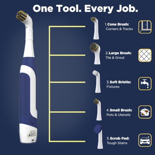 OxiClean Handheld Electric Scrubber - Replaceable Brush Heads, Waterproof - image 3