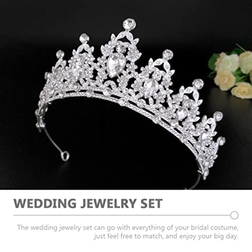 1 Conjunto Colar De Coroa Brinco De Noiva Conjuntos De Joias Para Mulheres Diadema Colar De Noiva Pa