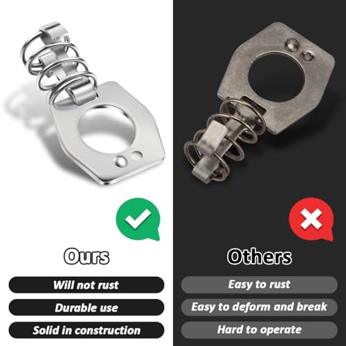Image of 4pcs RV Water Heater Cam Lock Door Latch Fastener Stainless Steel for RV, Camper, Travel Trailer, Motorhome Hot Water Heater Cover Twist Metal Cam Lock Water Heater Door Latch Replacement