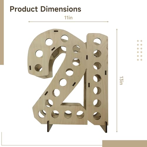 Soporte para botellas de licor de madera para 21 mini botellas miniatura 4