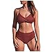 Pèche Bikini Haut De Bain Babydoll Maillots De Bain Femmes Plus Taille Brodés Fausse Chemise Rayonnages De Maillots De Bain De Bain Chaud pour Les Femmes (Wine, L)
