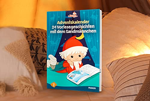FRANZIS 60676 - Adventskalender 24 Vorlesegeschichten mit dem Sandmännchen, Spezialdruck zum Anfassen und Staunen, für Kinder ab 3 Jahren