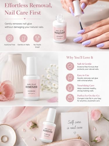 Image of URBAN BOX Nail Glue Remover, Acetone-Free Formula for Press-On Nails, Acrylic Nails & Nail Tips, 20ml