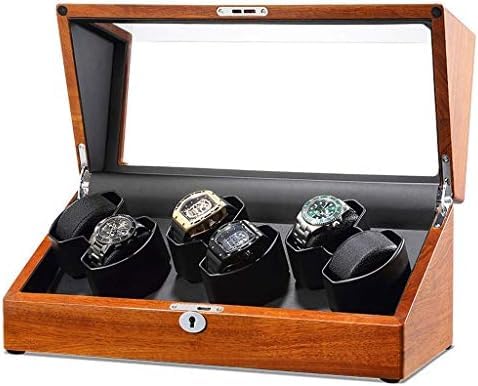FENOKD Mechanical Watch Shaker Automatic Watch Winder Box, Quiet Motor, 4 Rotation Modes, Wooden Watches Storage Display Box