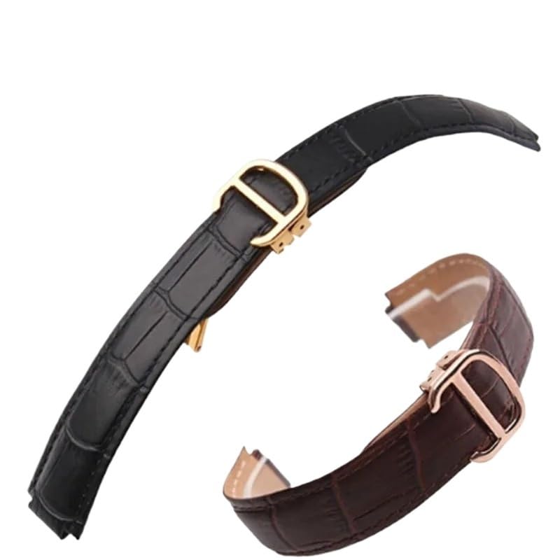 Bracelet en cuir 18 * 11mm 20 * 12mm for fermoir déployant bracelet de montre noir et marron hommes femmes bracelets