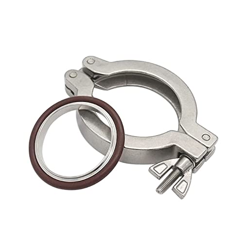 YALLS KF-16 KF-25 KF-40 KF-55 SS304 VACUUM CLAMP & Viton Centering Ring Set (Size : KF40)