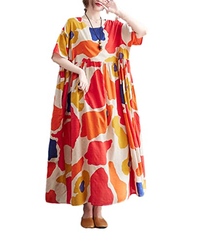 Robe longue d'été fleurie en coton respirant pour un confort fluide et léger au quotidien
