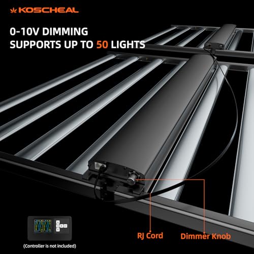 KOSCHEAL K6400 LM301H Bar LED Grow Light for 5x5ft Tent, with Smart Controller Port,Full Spectrum Daisy Chain Dimmable Grow Lamp,Output 640W