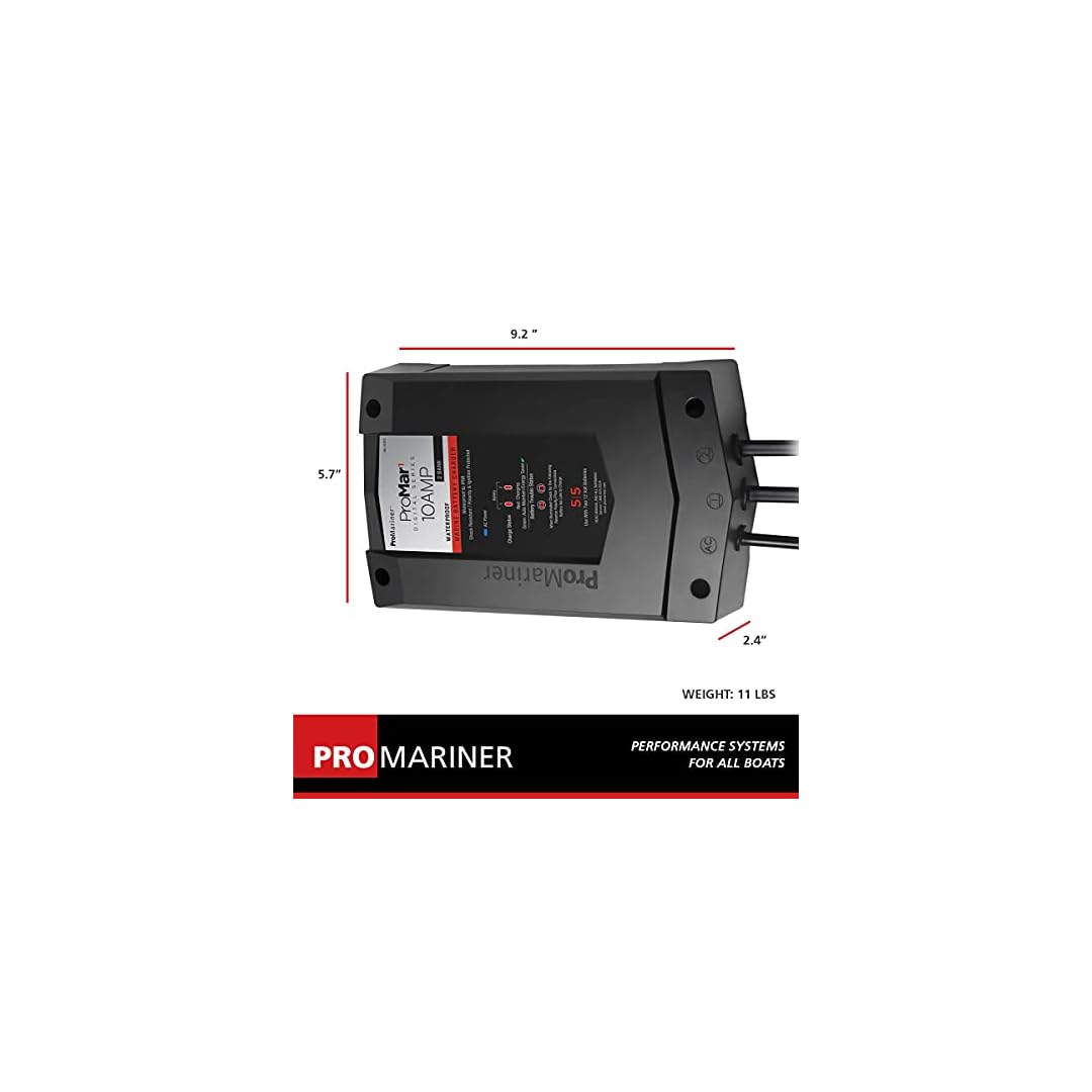 Batt Chgr, ProMar1 DS, 12V 10A, 2 Bank