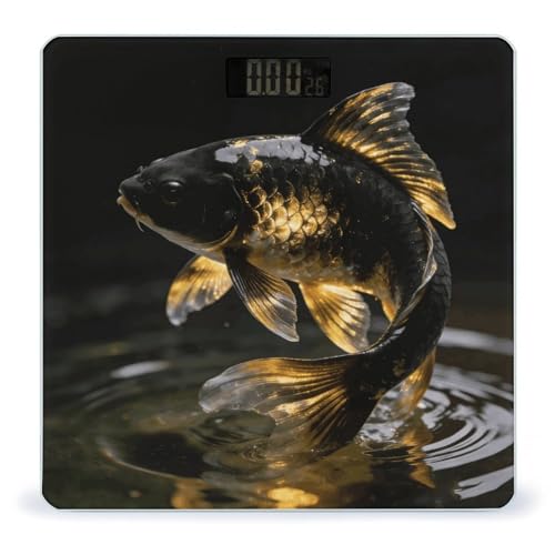 Báscula digital de baño con pantalla LED y vidrio templado
