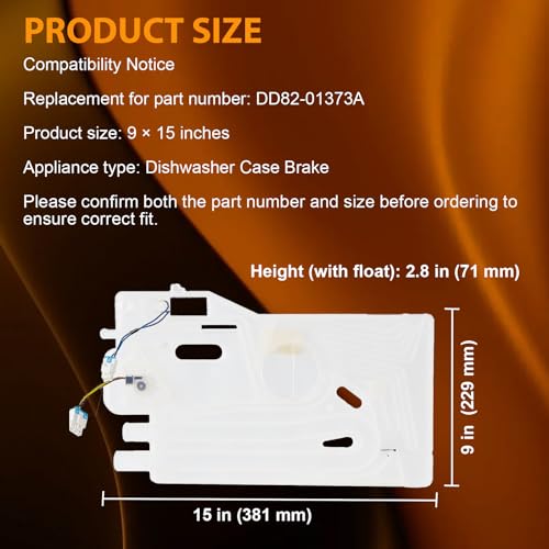 【𝟮𝟬𝟮𝟲 𝙐𝙥𝙜𝙧𝙖𝙙𝙚𝙙】DD82-01373A / DD82-01111A(B) Dishwasher A/S-Assy Case Brake And Overflow Sensor (15 * 9 * 1.4in) - fit for Samsung Dishwasher OEM Parts DD82-01111B by Sunniswi - Used condition - Image 2