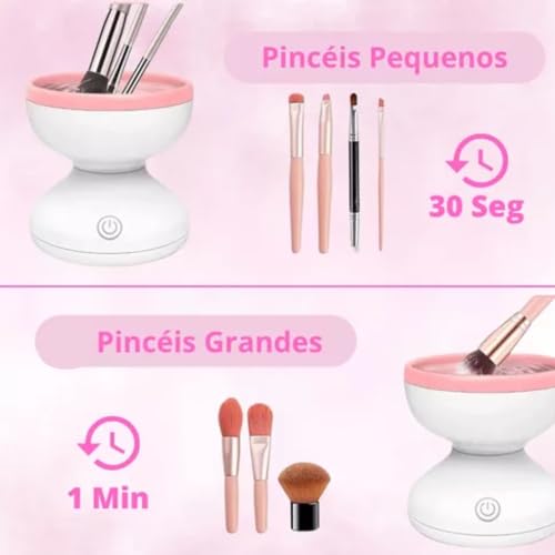 Lavador Higienizador Limpador de Pincel Maquiagem Automático Brush Colors Linha Premium Focacer