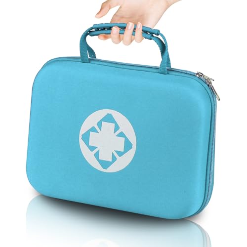 Botiquín De Primeros Auxilios Para Coche De 299 Piezas Para El Hogar, Campamento Viajes ArtíCulos Esenciales De Primeros Auxilios Bolsa Azul Suministros De Emergencia Para El Hogar YIDERBO