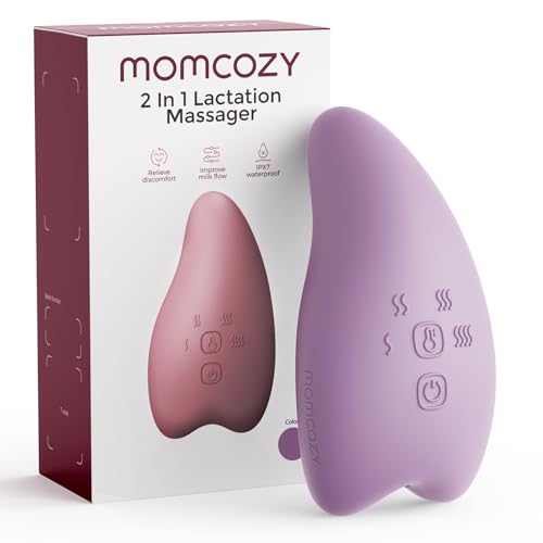 Image of Momcozy A1Pro Lactation Massager, Deep Vibration & Rapid Heating for Clog Relief & Efficient Pumping, Breastfeeding Essentials with Memory Function & Fast Charging, for Postpartum Mom,Lilac