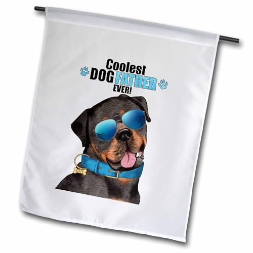 3dRose Rottweiler in Aviator Sunglasses for One Cool Dog Father - Flags (fl-381616-2)