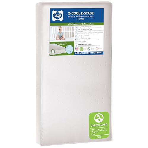 Sealy Baby 2 Cool 2 Stage Breathable Crib Mattress...