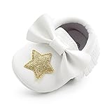 Royal Victory Baby Boys Girls Shoes Soft Sole 0-18 Months Toddler PU Moccassins Crib Shoes with Cute Bowknots Tassels