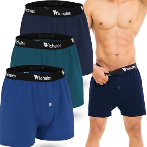 Image of Mens Boxer Shorts Loose Fit Underwear Sleep Short for Men 3 Pack