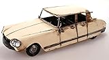 Räder beweglich Oldtimer Auto Citroen DC beige 29 cm Nostalgie Metall Blech