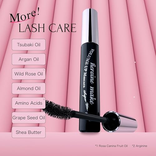 Image of Heroine Make by KissMe Volume & Curl Mascara New Black | Waterproof, Volumizing & Lengthening Mascara for Thick, Defined Lashes | Smudge-Proof, Curling Formula | Made in Japan | 1 Pack