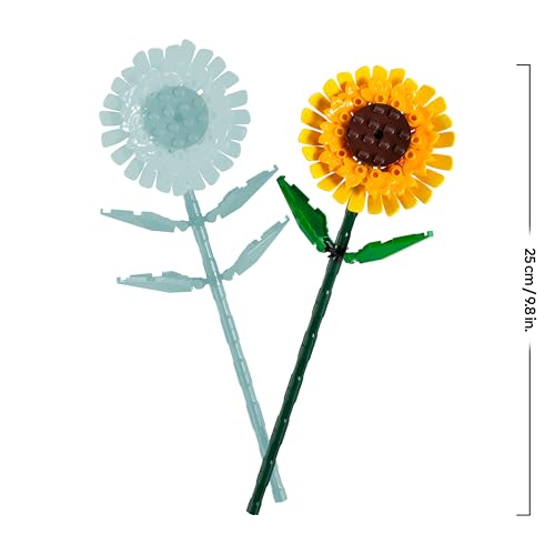Botanicals Girasoli - Set di Fiori Finti per Bambine e Bambini 8+ Anni - Bouquet da Esporre come Decorazione di Casa o della Camera da Letto - Regalo per Ragazza, Ragazzo, Donna o Uomo - 40524 - Lego - Immagine 5