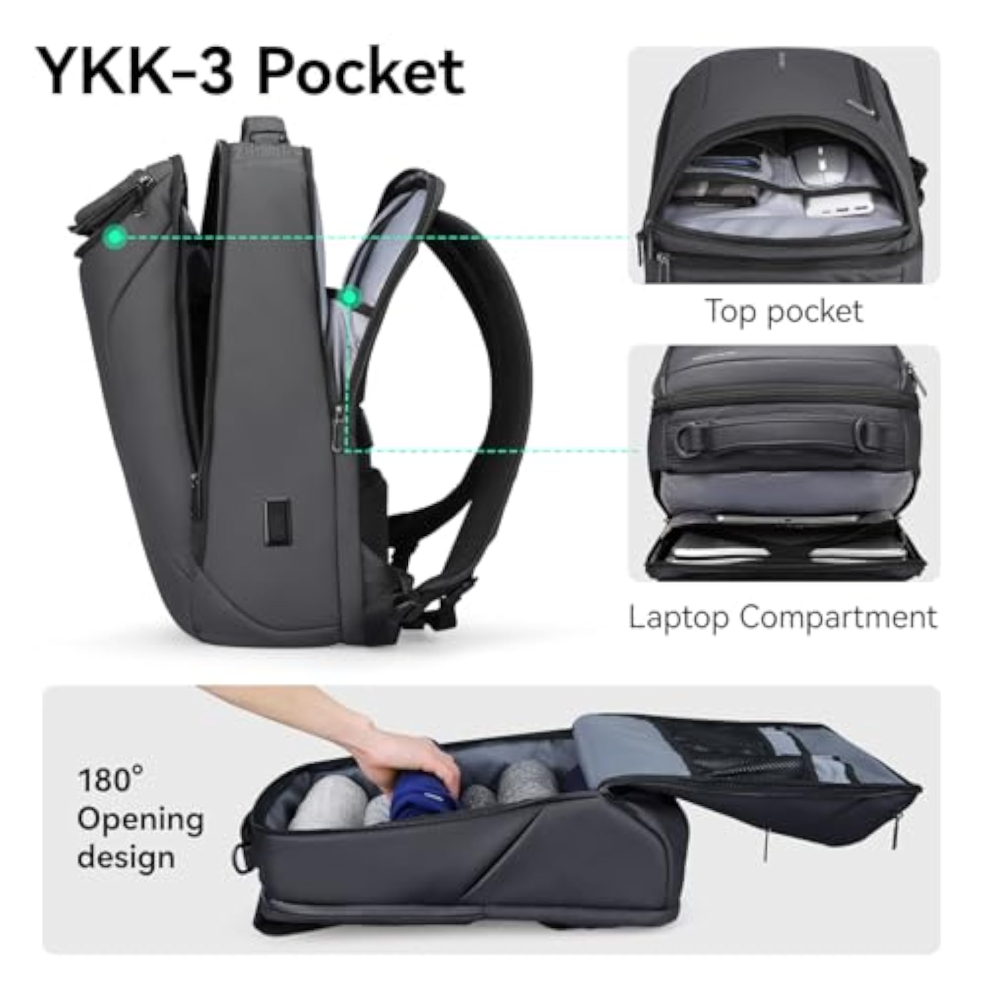 Business Backpack for Men, Waterproof High Tech Design