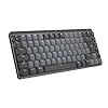 Logitech MX Mechanical Mini Tastiera Retroilluminata Wireless, Bluetooth, USB-C, Layout QWERTY - Grigio