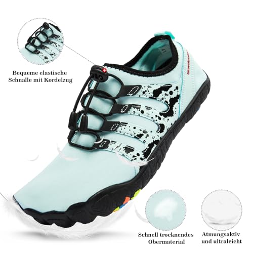 Image of Men's Hike Barefoot Quick-Dry Sports Shoes Wide Toe Aqua for Swim Diving Surfing Kayaking Pool Beach Walking