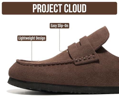 Image of Project Cloud 100% Genuine Leather Clogs for Women Footwear 2026 | Memory Foam Insole Womens Clogs; Non-Slip Outsole Mules for Women Footwear; Lightweight Women's Mules & Clogs Fall Shoes