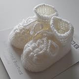 Material: 100 % Acryl. Nursery Time, Mädchen Babyschuhe - Krabbelschuhe & Puschen weiß weiß nouveau-ne