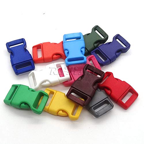 12pcs 1''(25mm) Plastic Colorful Contoured Side Release Buckles for Paracord Bracelets/Backback