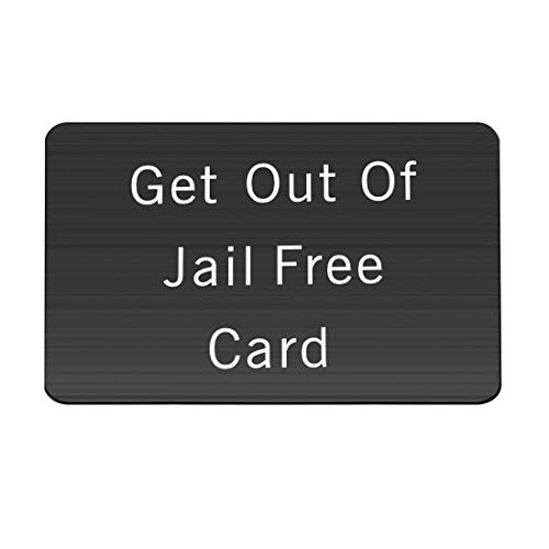 Monopoly Get Out Of Jail Free Card Funny Wallet Insert Gifts for Men Prison Inmate Joke Gag Gift