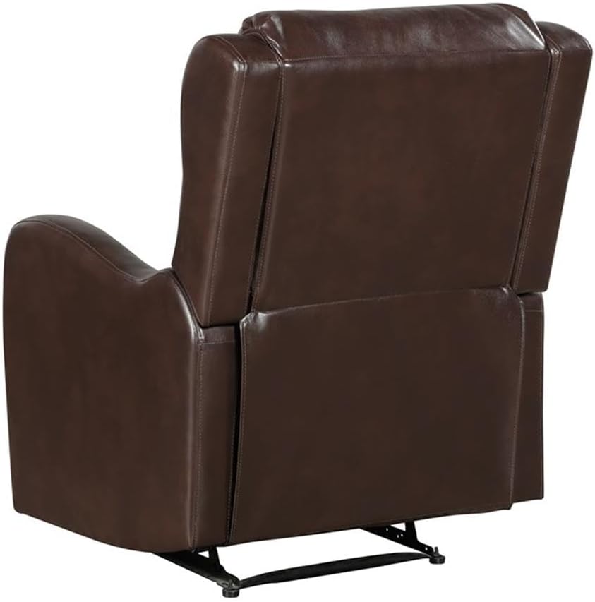 Lexicon Durant Faux Leather Manual Recliner in Brown