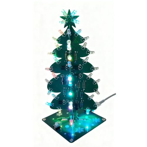Gikfun Advanced Christmas Tree Soldering Kit DIY STEM Project for Adults Hobbyists Gift GK1033